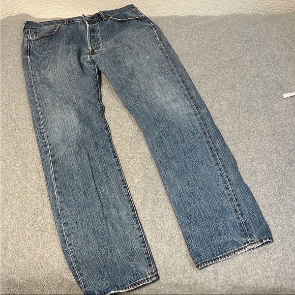 Y2K Levis 501 Jeans Size 33 Distressed Skater Streetwear Grunge - Picture 1 of 12